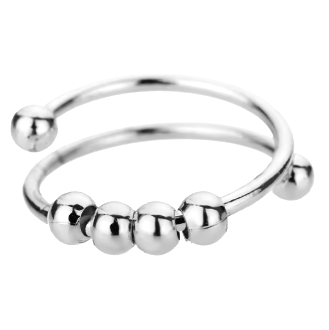 Anillo de acero inoxidable plata