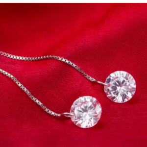Pendientes largos con cristal Swarovski - Imagen 2