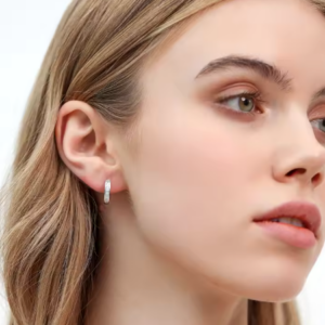 pendientes de plata de Ley 925 con brillantes