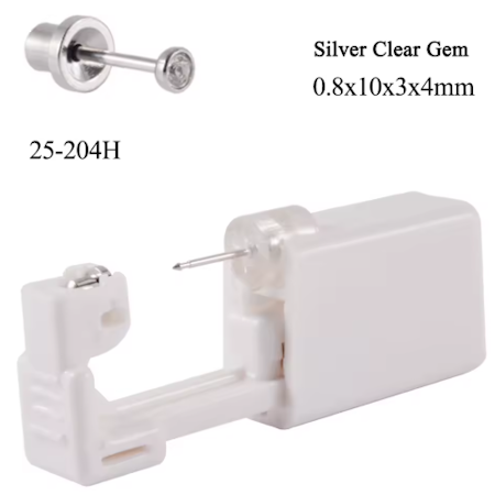 pendientes para bebe plateados