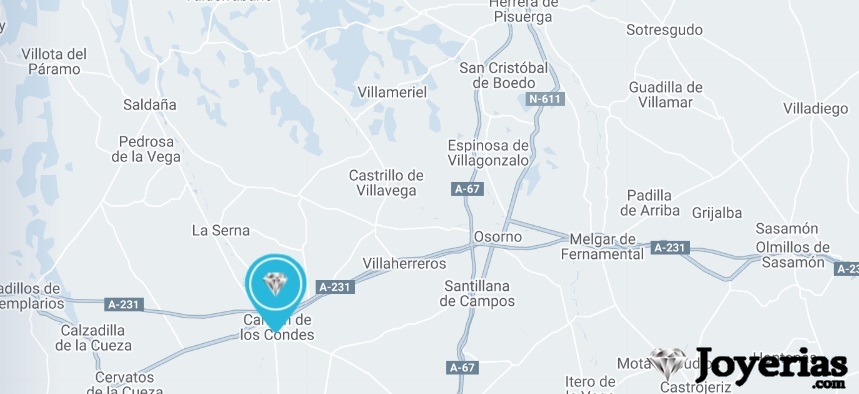 Mapa de las mejores joyerías en Palencia