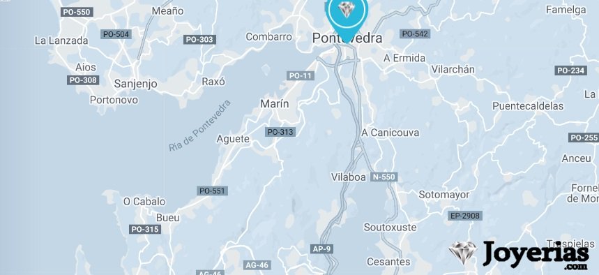 Mapa de las mejores joyerías en Pontevedra